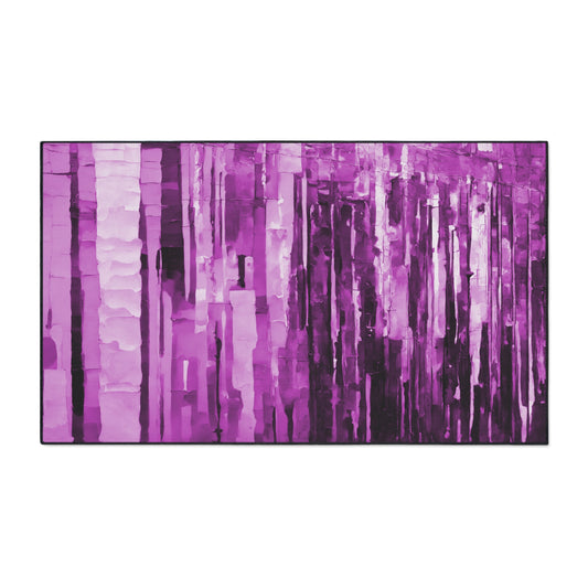 Striped Powder Lavender 24" x 36" Heavy Duty Floor Mat