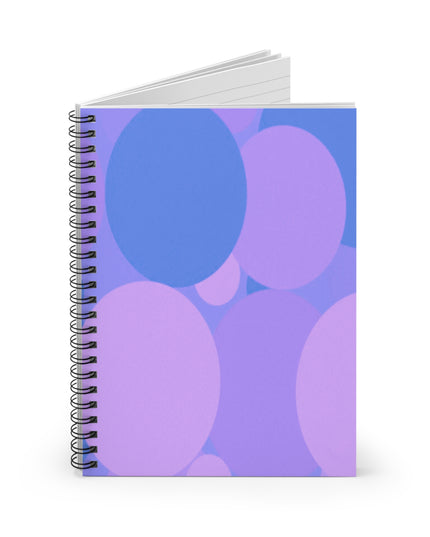 Pastel Purple Family Patches Spiral Notebook - Ruled Line, 6" x 8", 118 pagess