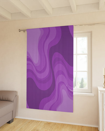 Wavey Purple Wavey Window Curtain, 50" x  84", blackout