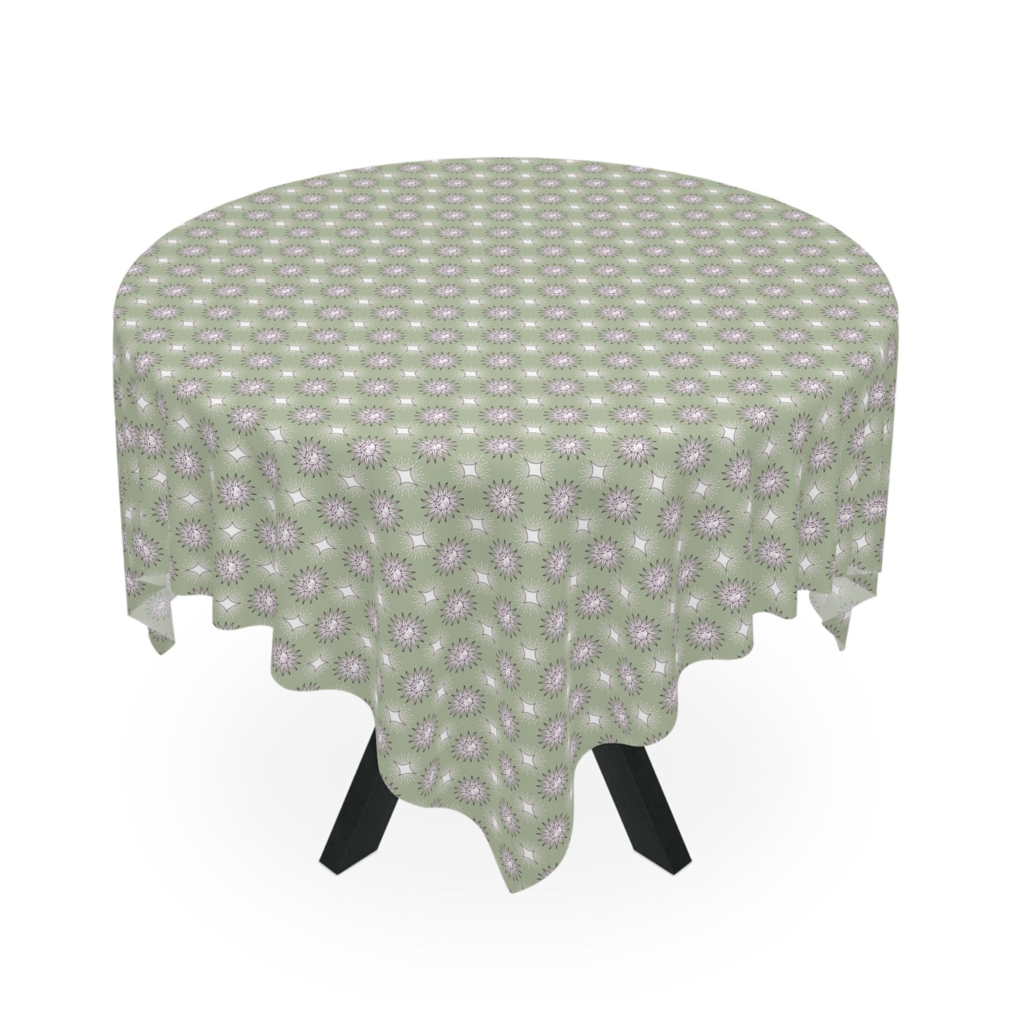 Olive Star-crossed Bodies Tablecloth, 55" x 55"