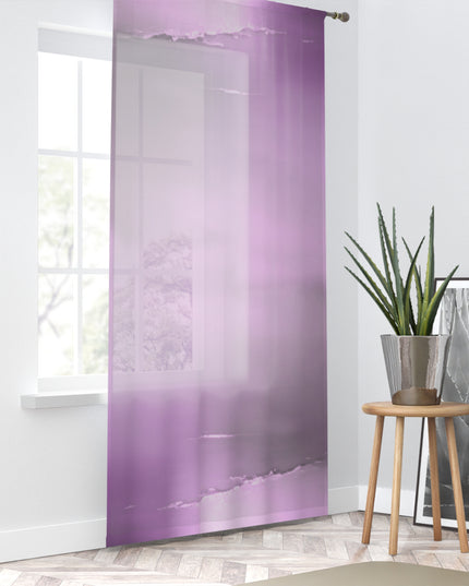 Dark Pink Sea Amethyst Fog Window Curtain, 50" x 84", partially transparent