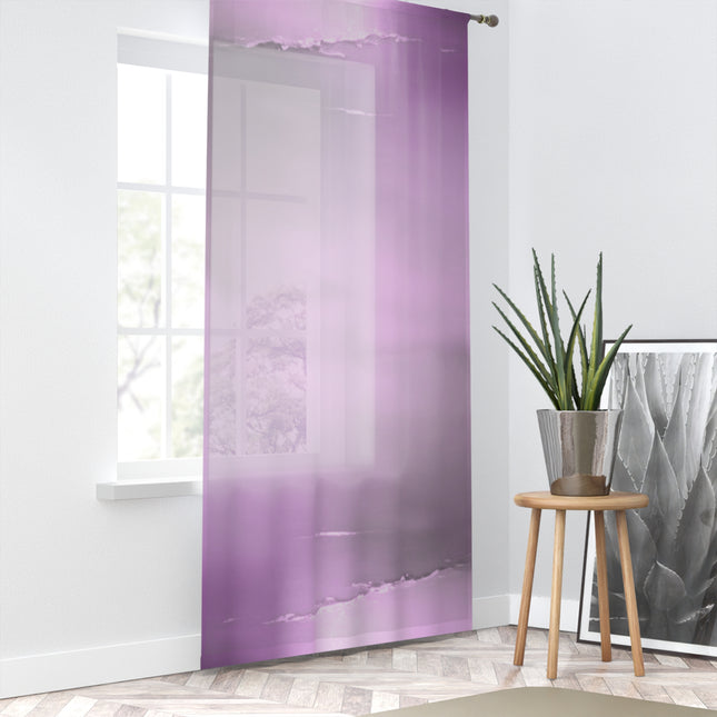 Dark Pink Sea Amethyst Fog Window Curtain, 50" x 84", partially transparent