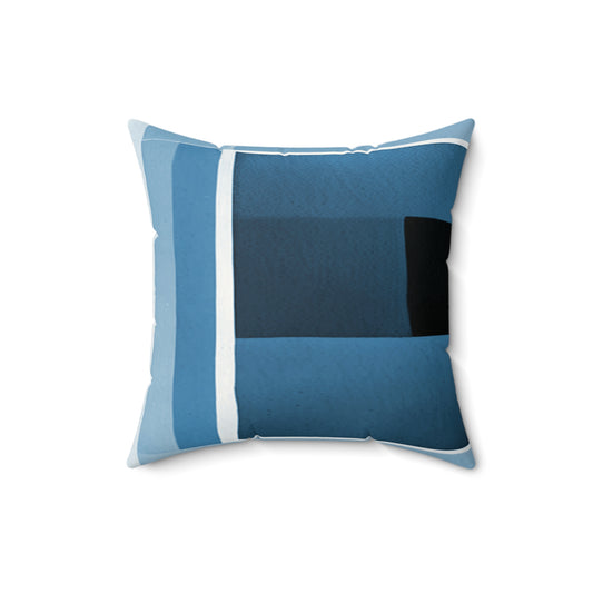Blue Shadow 16" x 16" Faux Suede Square Pillow