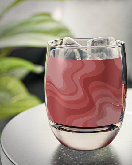 Power Red Wavey Whiskey Glass, 6 oz