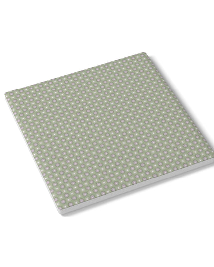 Olive Star-crossed Bodies Square Ceramic Coaster, 4" x 4"