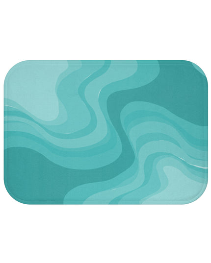 Tif Green Wavey 24" x 17" Bath Mat