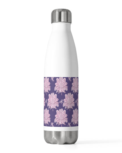 Magenta Floral Butterflies 20oz Insulated Water Bottle