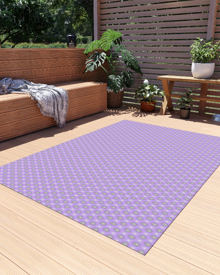 Lavender Star-crossed Bodies Outdoor Rug, 60" x 84"