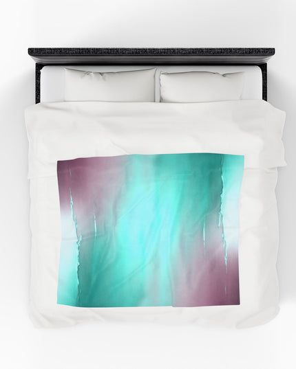 Green Sea Lavender Fog Velveteen Plush Blanket, 50" x 60"