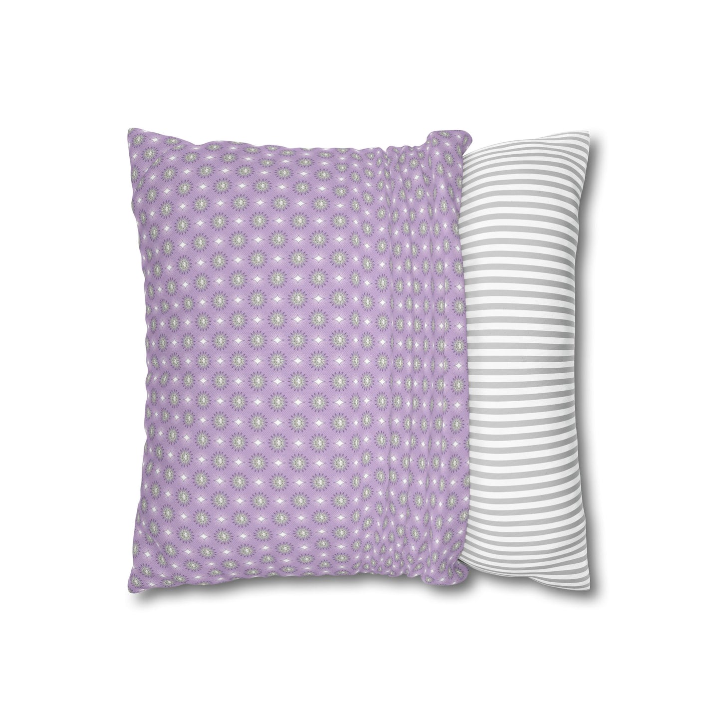 Lavender Star-crossed Bodies Spun Polyester Square Pillowcase, 14" x 14"