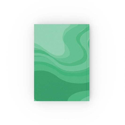 Mint Green Wavey 5.2" x 7.4" Hard Backed Journal with 128 blank pages