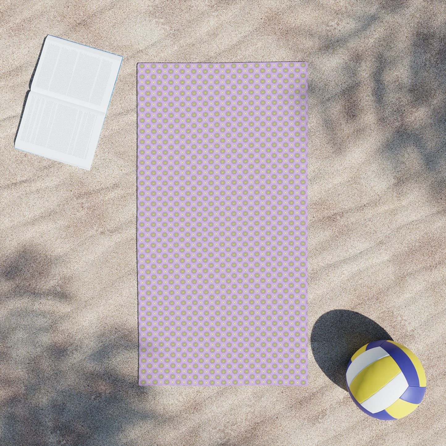 Magenta Star-crossed Bodies Beach Towel, 24" x 44"