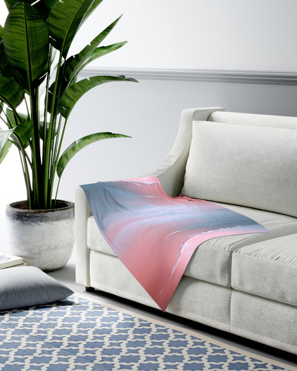 Gray Sea Pink Fog Baby Swaddle 30″×40″ Blanket