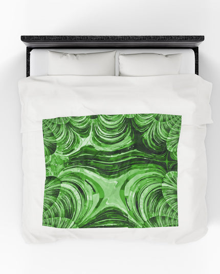 Uzi Spiral Mint Pastel Velveteen Plush Blanket, 50" x 60"