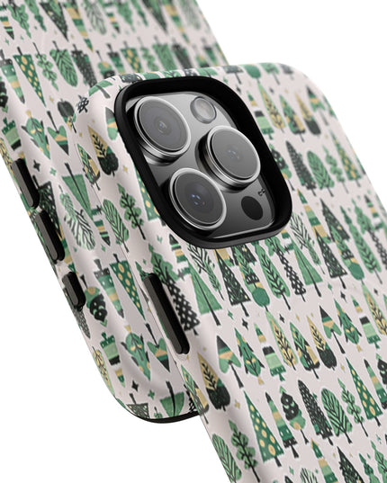Mini Vintage Green Trees Iphone 16 Pro Max Tough Magnetic Cases