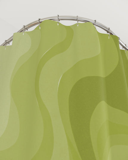 Lemon Wavey Shower Curtains, 71" x 74"