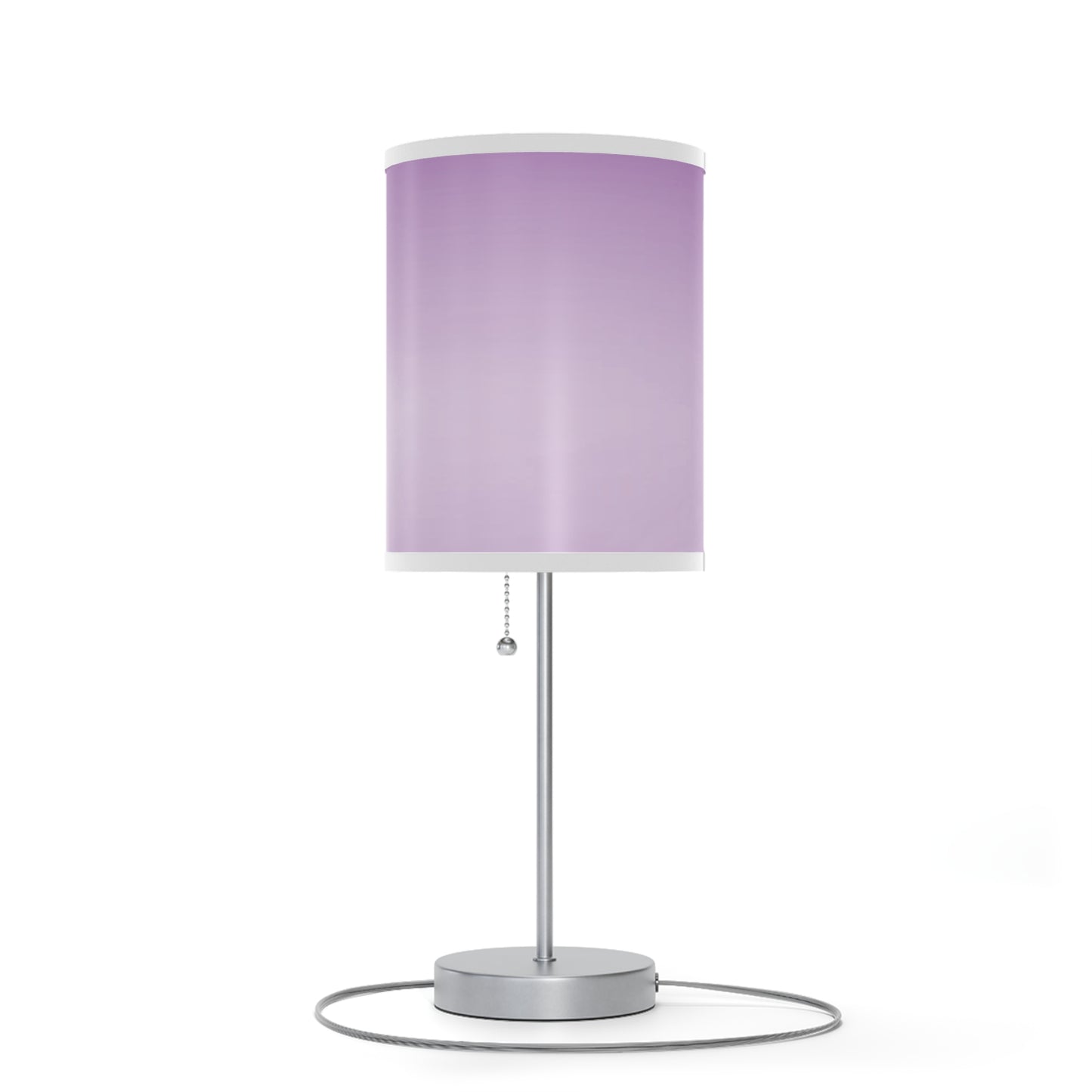 Soft Lavender Fade Table Lamp on a White or Silver Stand, US|CA plug