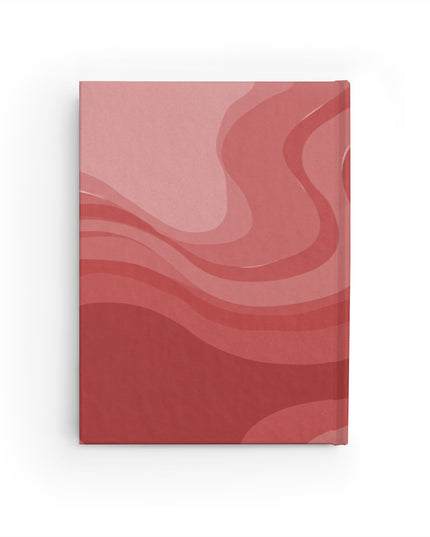 Power Red Wavey 5" x 7" Journal - 128 Ruled Line pages