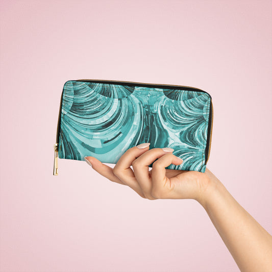 Uzi Spiral Tif Elegant Abstract Zipper Wallet - Stylish & Functional Accessory for Everyday Use