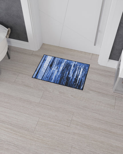Striped Deep Blue 18" x 27" Heavy Duty Floor Mat