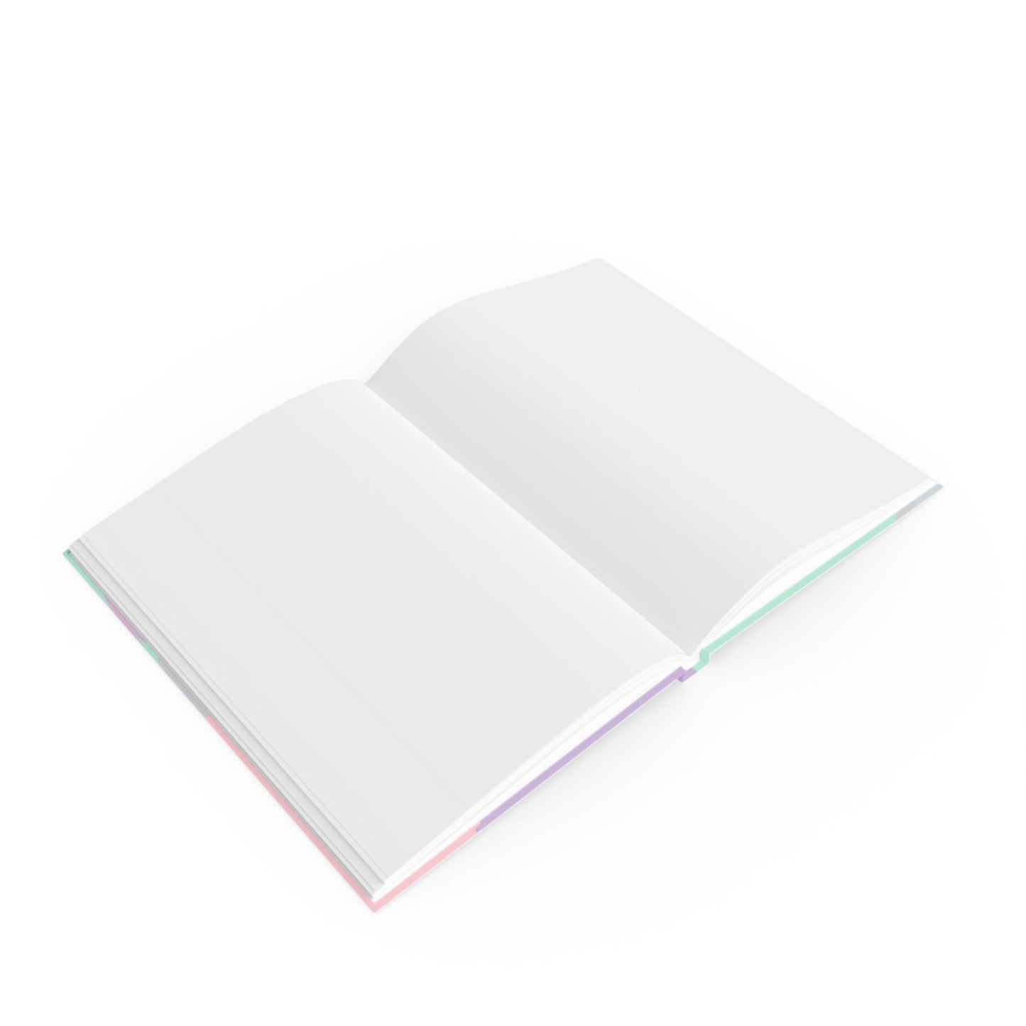 Pastel Peach and Soft Green Patches 5.2" x 7.4" Hard Backed Journal with 128 blank pages