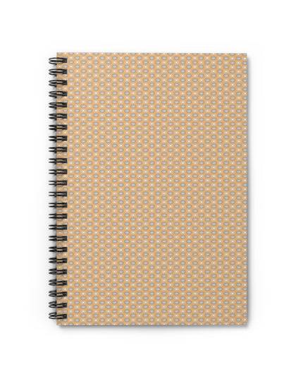 Tan Sunset Star-crossed Bodies Spiral Notebook - Ruled Line, 6" x 8", 118 pages