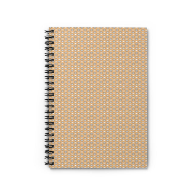 Tan Sunset Star-crossed Bodies Spiral Notebook - Ruled Line, 6" x 8", 118 pages