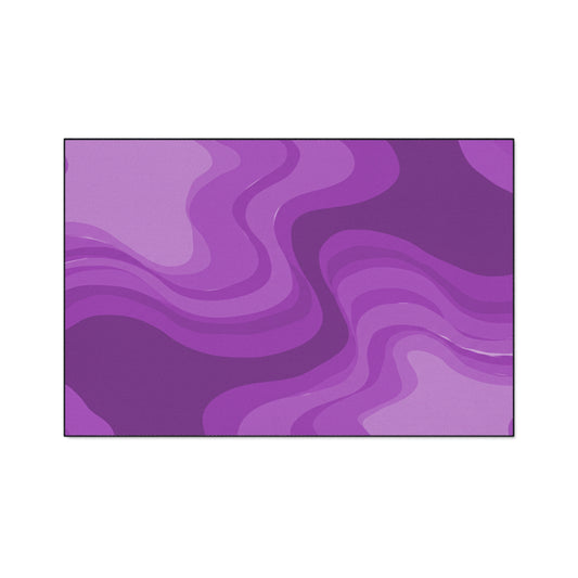 Wavey Purple Wavey 48" x 72" Heavy Duty Floor Mat