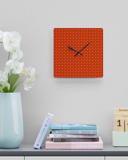 Late Evening Star-crossed Bodies Acrylic Wall Clock, Round or Square, 10.75" x 10.75"