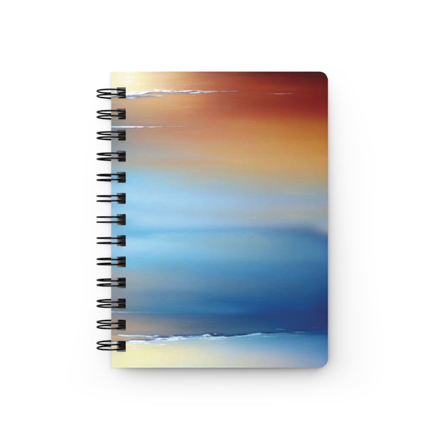Blue Sea Red Orange Fog Spiral Bound Journal, 5" x 7" 150 pages