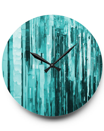 Striped Tif Acrylic Wall Clock, Round or Square, 10.75" x 10.75"