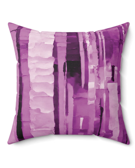 Striped Powder Lavender Pastel 20" x 20" Faux Suede Square Pillow