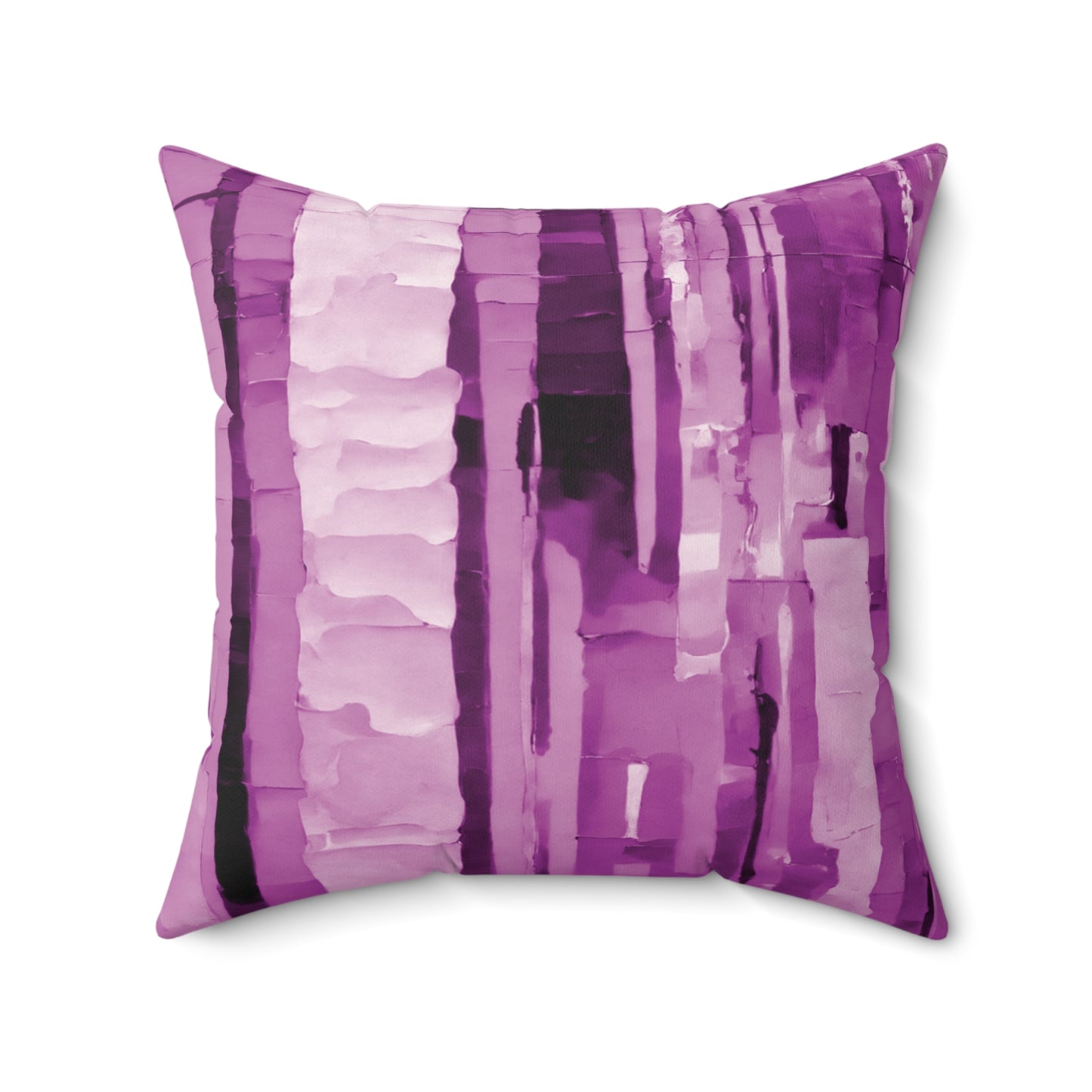 Striped Powder Lavender Pastel 20" x 20" Faux Suede Square Pillow