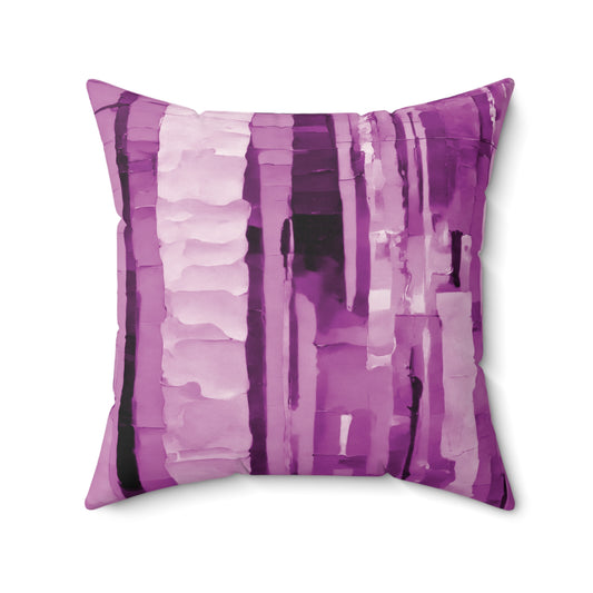 Striped Powder Lavender Pastel 20" x 20" Faux Suede Square Pillow