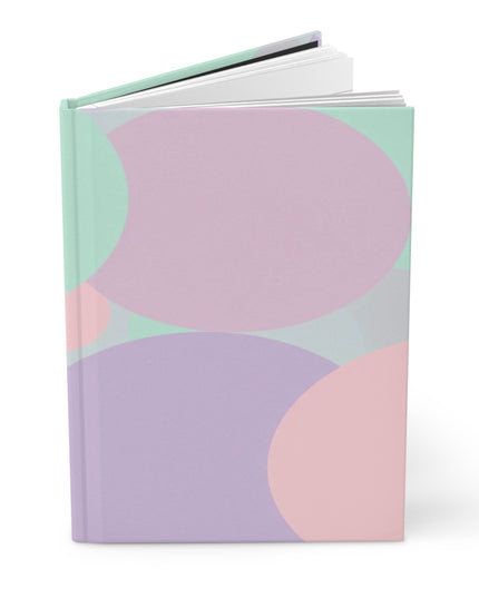 Pastel Peach and Soft Green Patches 5.75" x 8" Hardcover Journal Matte with 150 lined pages