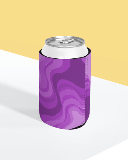 Wavey Purple Wavey 12 oz Can Cooler Sleeve
