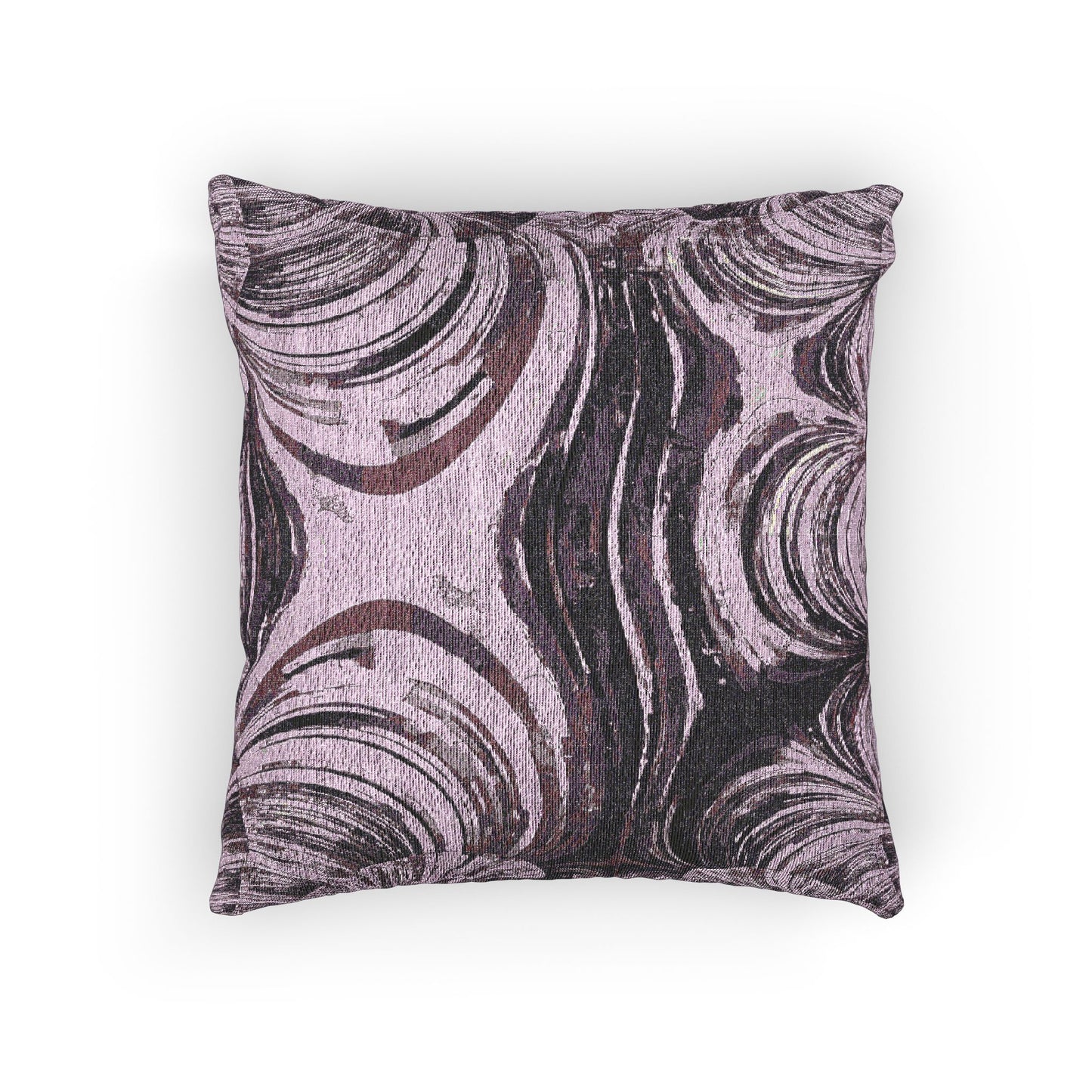 Uzi Spiral Powder Lavender Woven Pillow, 17" x 18"