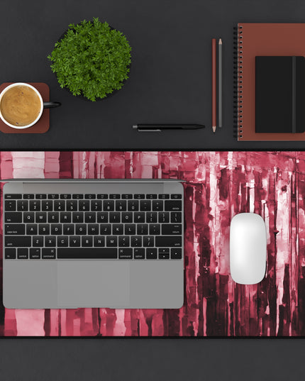 Striped Ruby 12" x 22" Desk Mat
