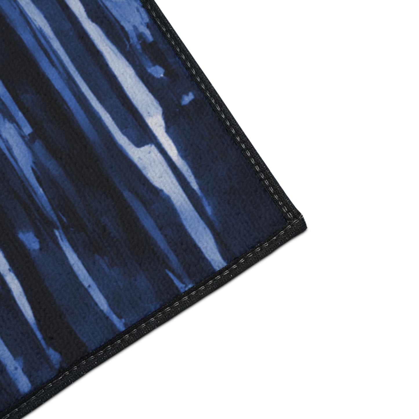 Striped Deep Blue 48" x 72" Heavy Duty Floor Mat