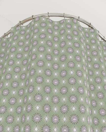 Olive Star-crossed Bodies Shower Curtain, 71" x 74"