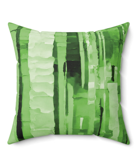 Striped Mint Pastel 20" x 20" Faux Suede Square Pillow