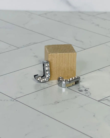 Pavé Letters -Silver Charms