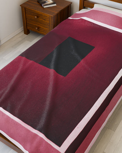 Red Shadow Velveteen Plush Blanket, 60" x 80"