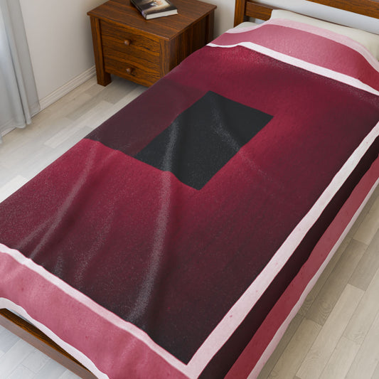 Red Shadow Velveteen Plush Blanket, 60" x 80"