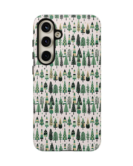 Mini Vintage Green Trees Samsung Galaxy S24 Plus Tough Cases