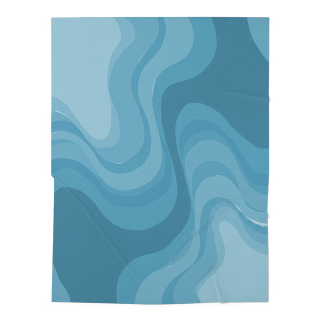 Sky Blue Wavey Baby Swaddle 30″×40″ Blanket