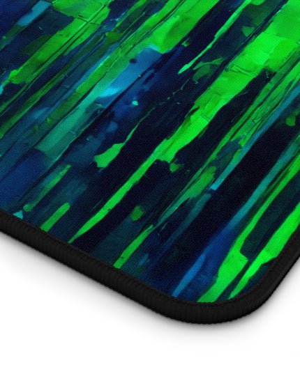 Striped Blue Green 12" x 18" Desk Mat