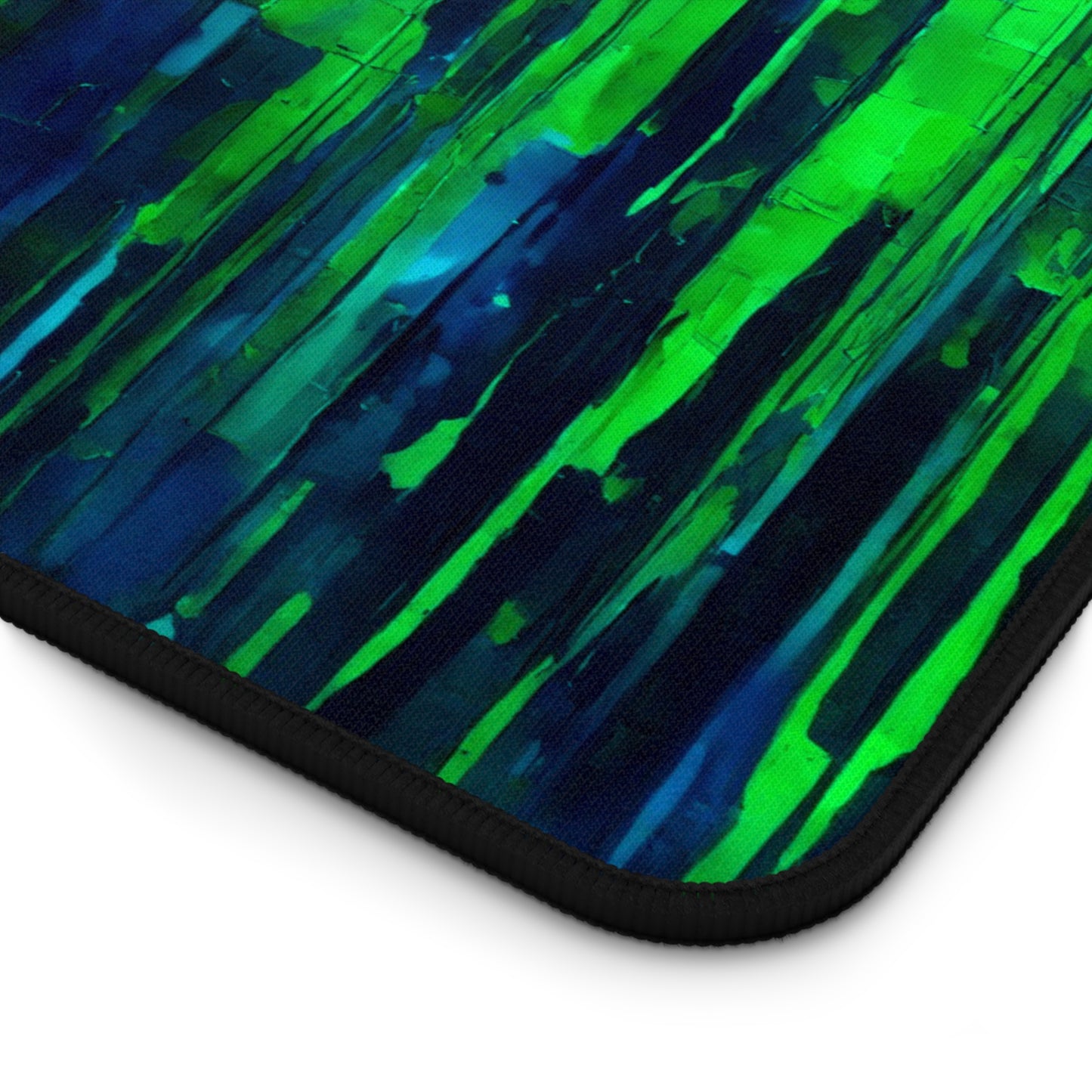 Striped Blue Green 12" x 18" Desk Mat