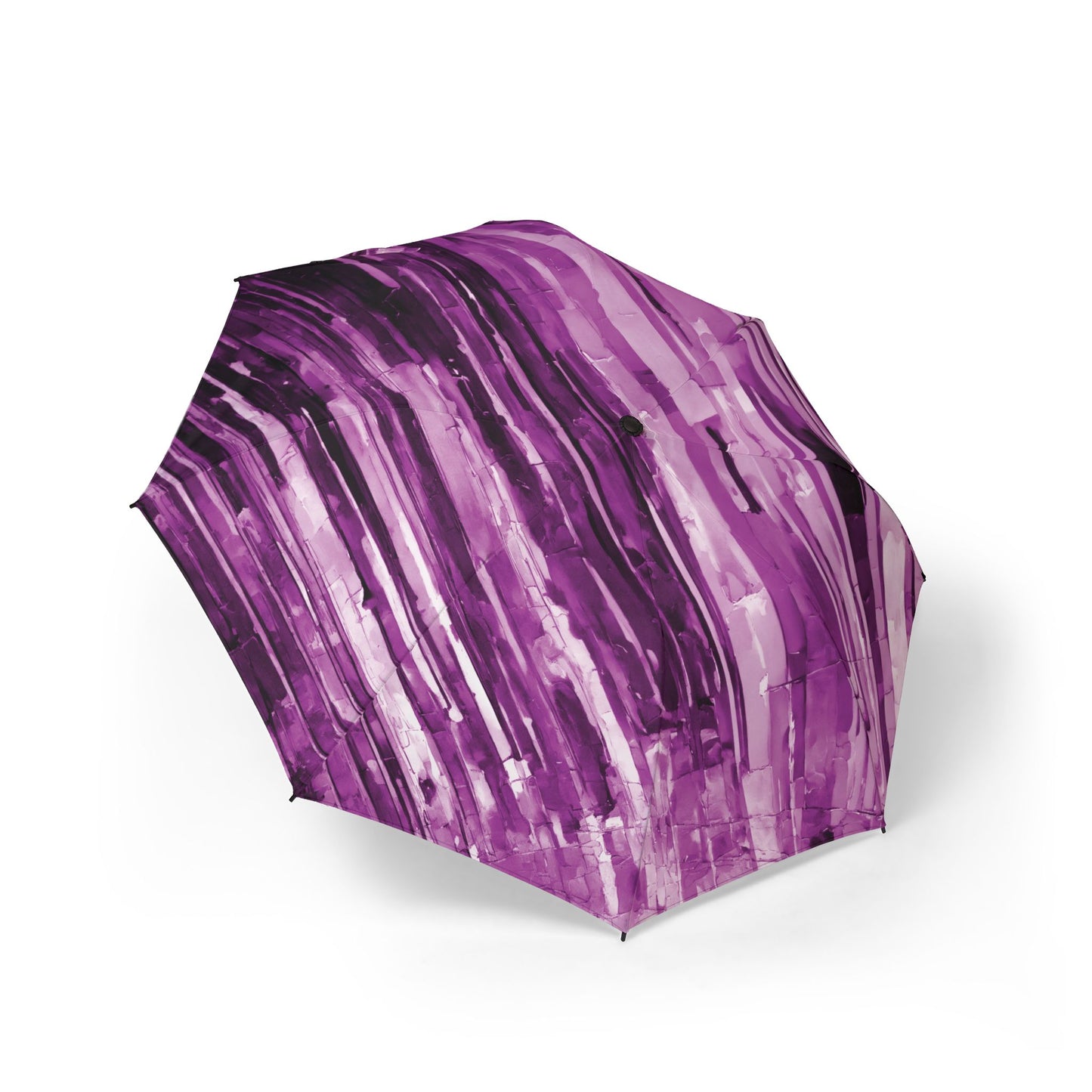 Striped Powder Lavender Foldable Umbrella - Compact & Chic
