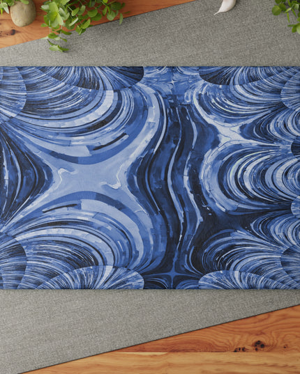 Uzi Spiral Deep Blue 11" x 15" Glass Cutting Board
